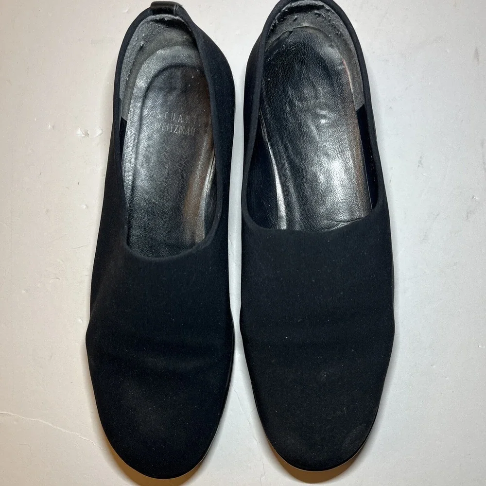 STUART WEITZMAN  Black Women's Slip Ons Slides QUALITY SZ 8W